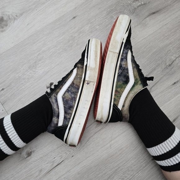 Vans | Old Skool distressed black indie sleeze low-top sneakers | WMS 7 - Picture 10 of 14